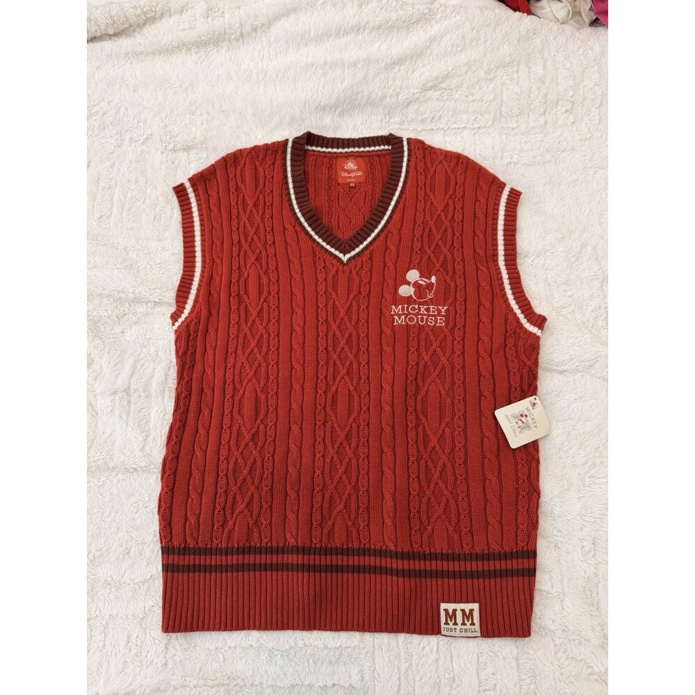HKDL - Mickey “ JUST CHILL “ Knitted Vest for Adult Size XL